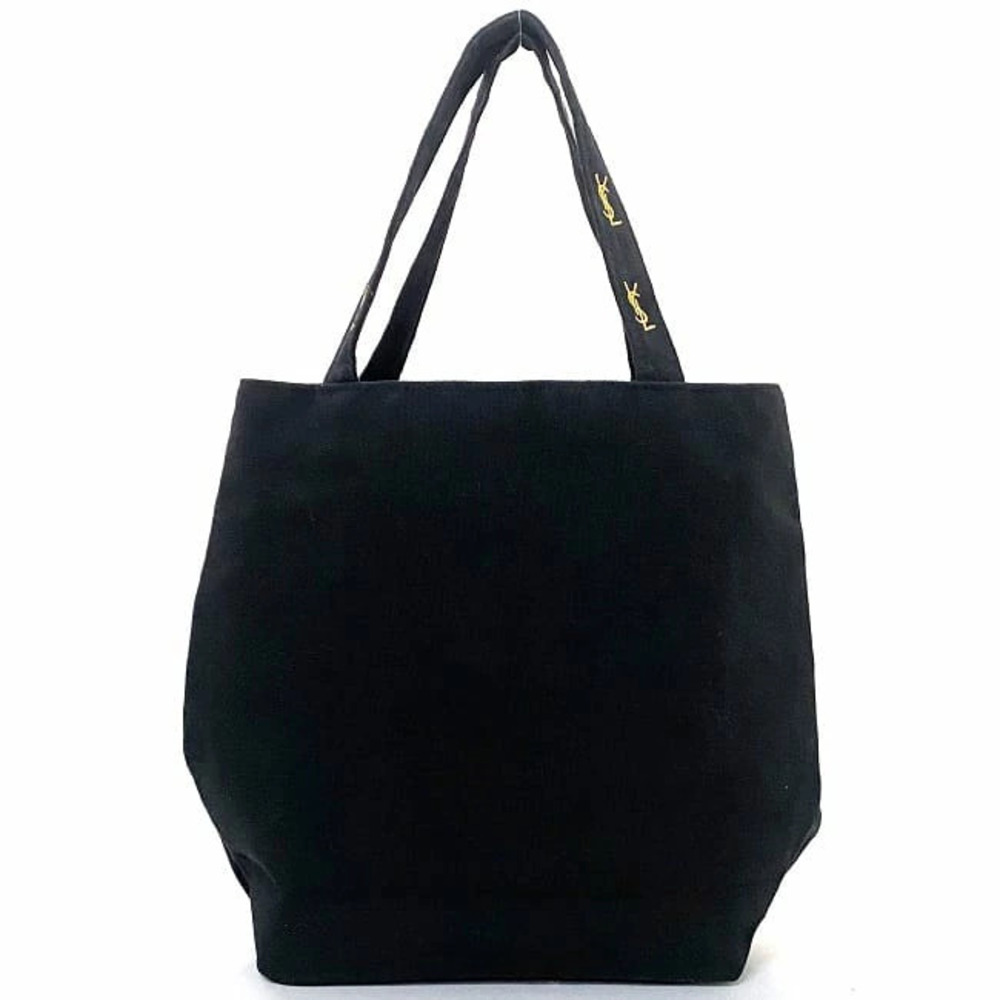 Yves Saint Laurent Tote Bag Black Parfums YSL Embroidery Eco Shoulder Birthday - Picture 3 of 10